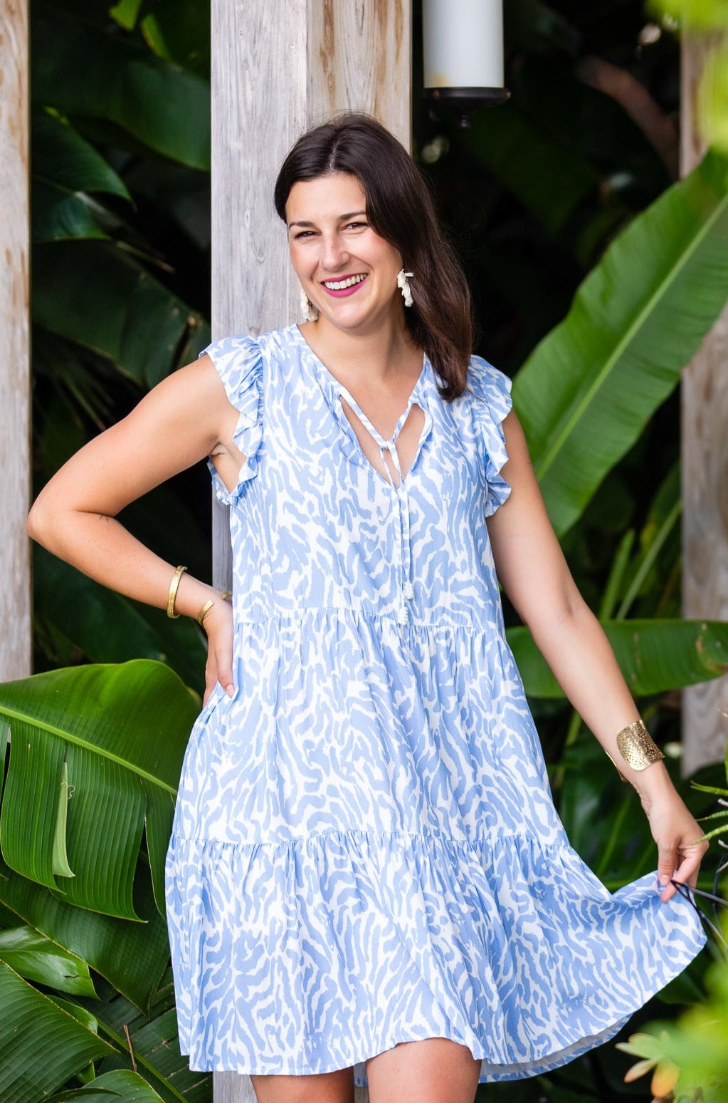 Nantucket Dress / Periwinkle Zebra