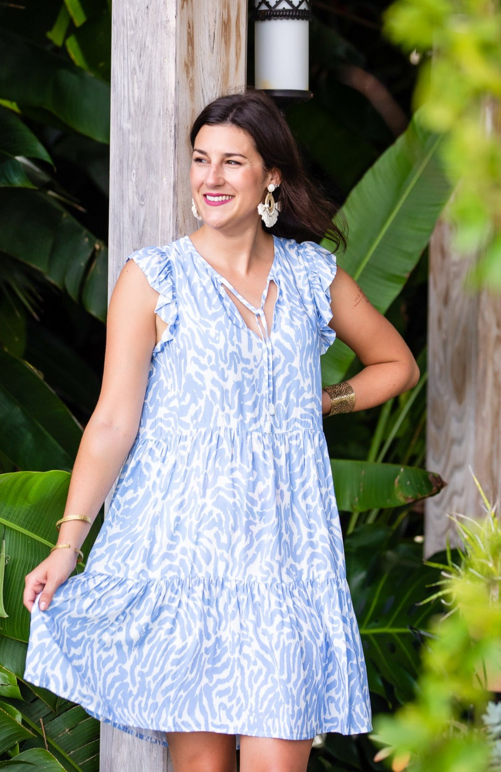 Nantucket Dress / Periwinkle Zebra
