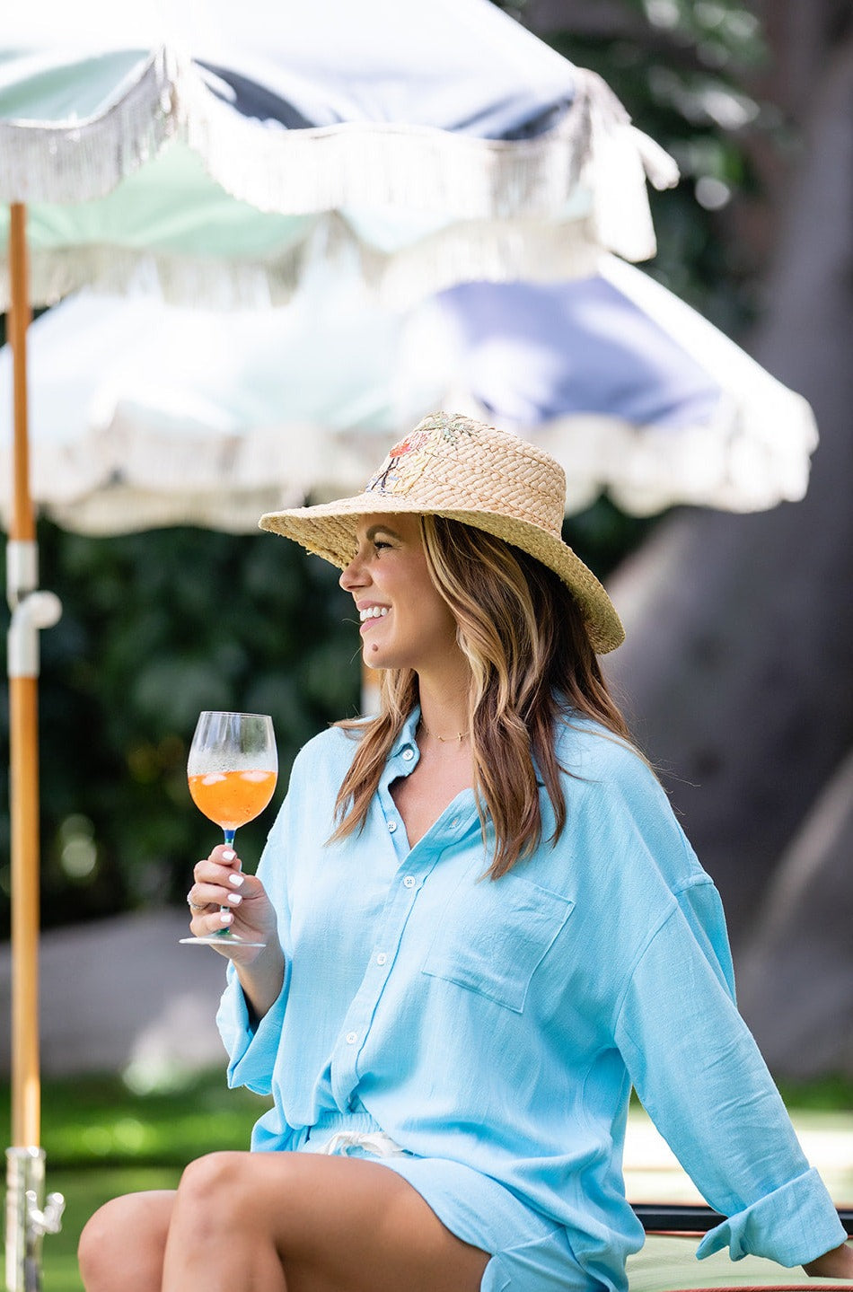 Cruise Set Top / Blue Topaz