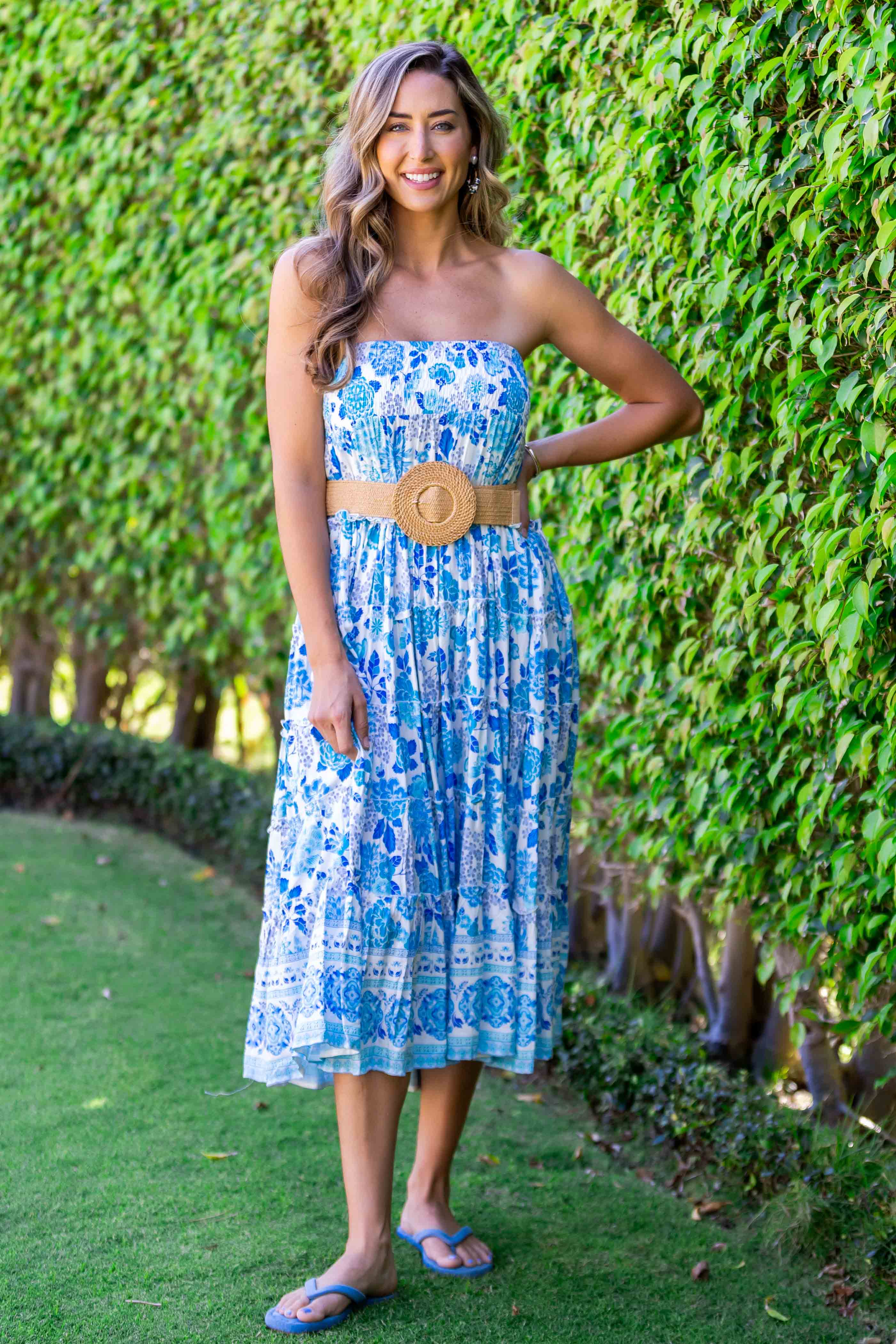 Sundance Maxi Skirt / Cobalt Multi Floral