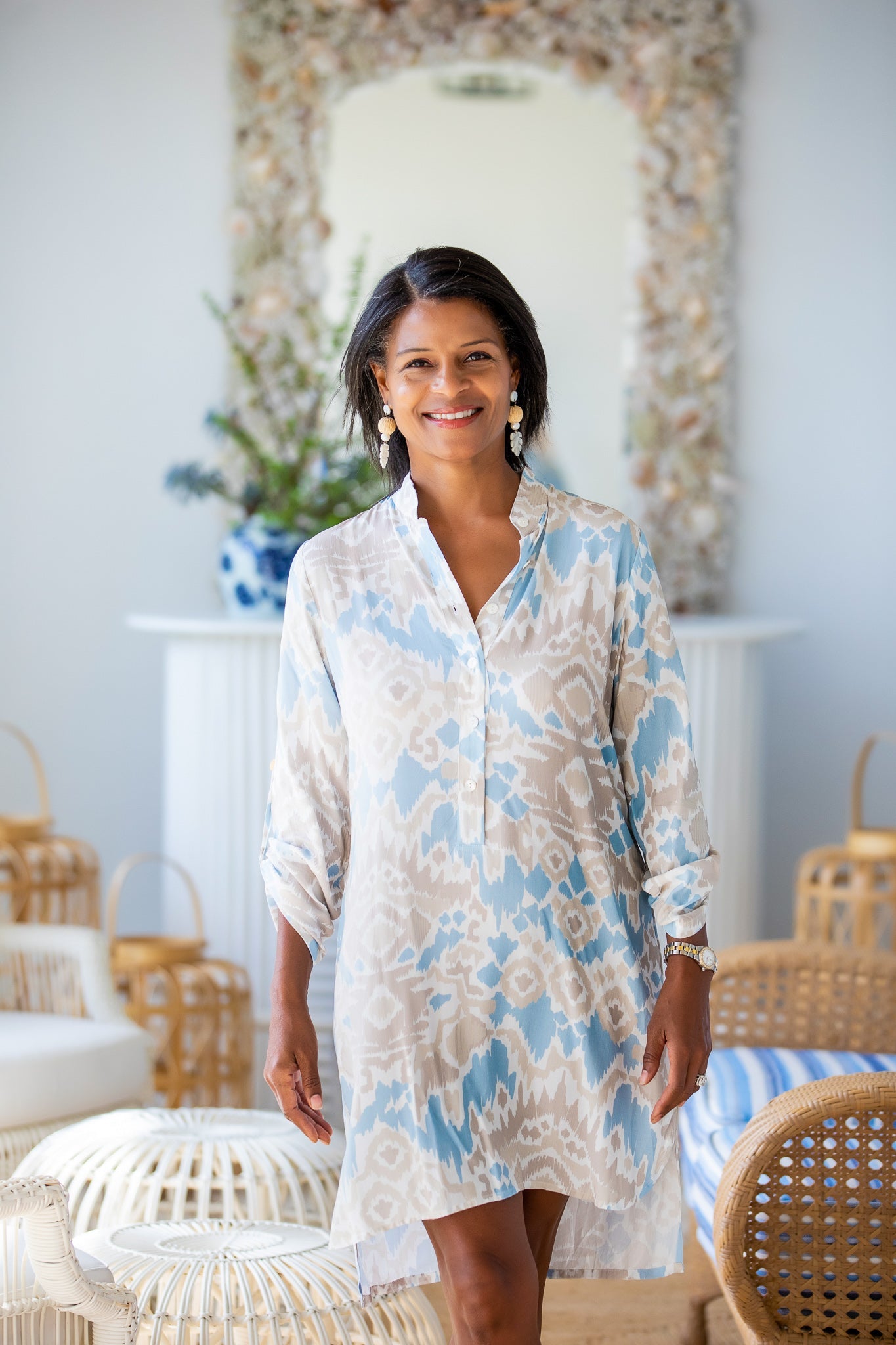 Day Tripper Dress / Sand and Sea Ikat