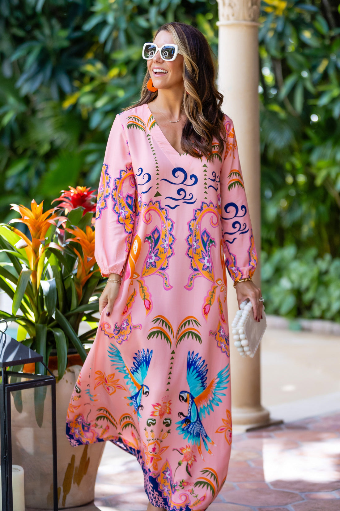 Maxine Dress / Pink Parrot