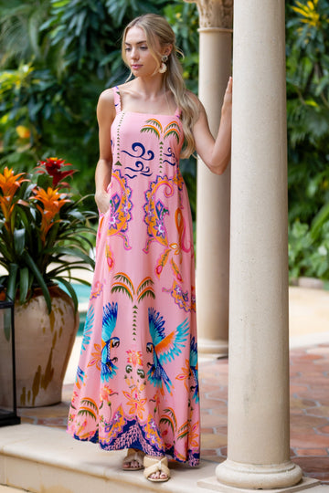Giselle Dress / Pink Parrot