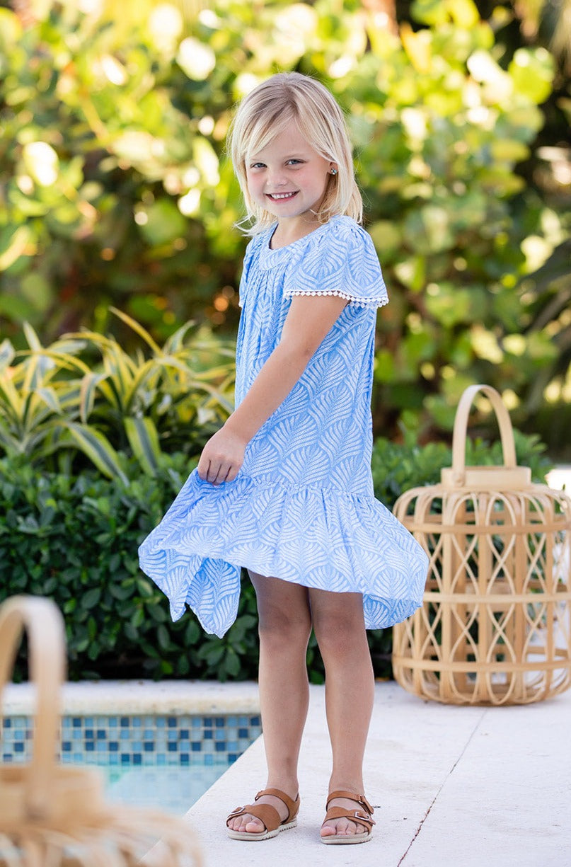 Ellie Dress / Periwinkle Palm