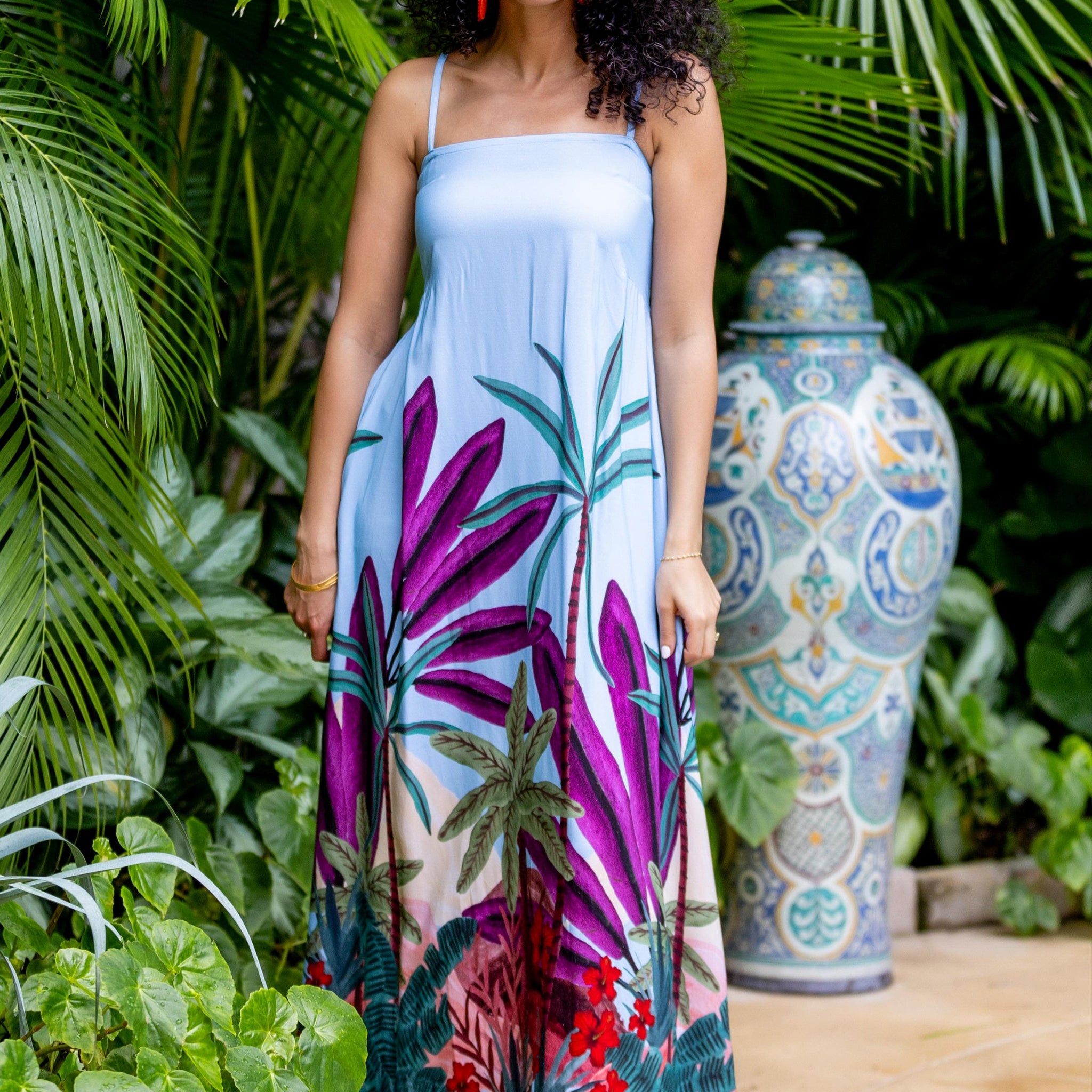 Giselle Dress / Purple Jungle