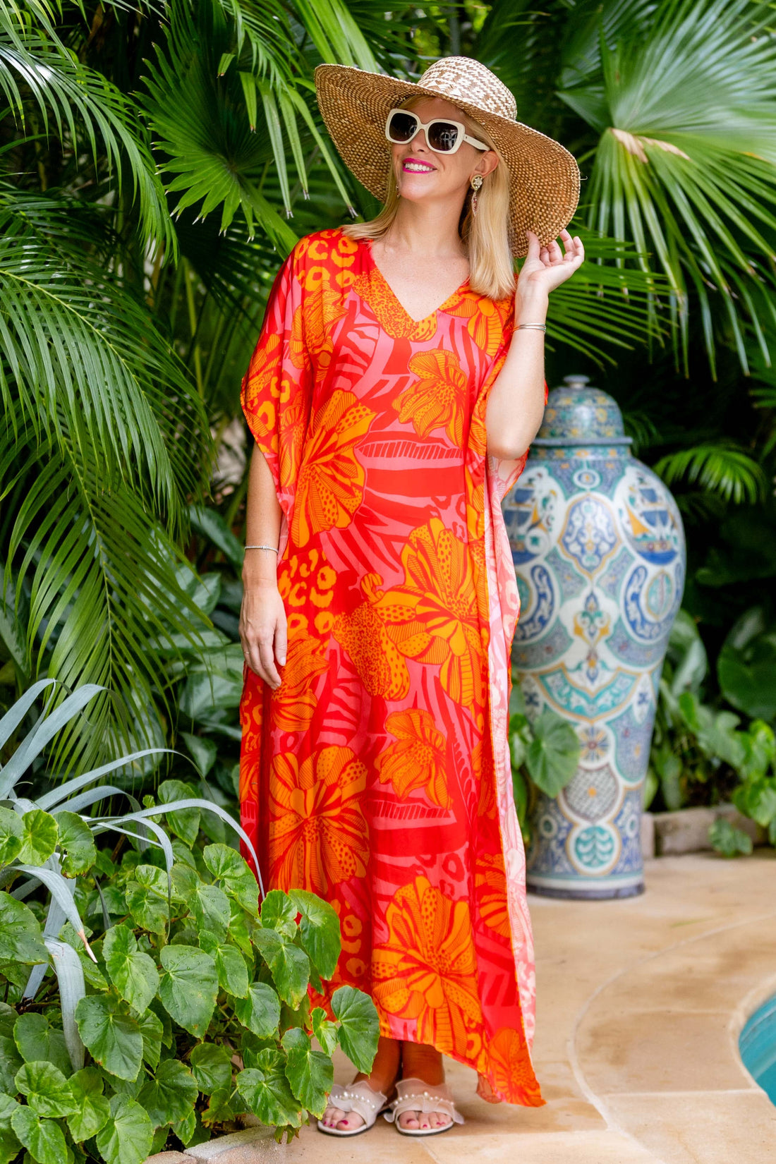 Giovanna Kaftan / Orange Pink Multi