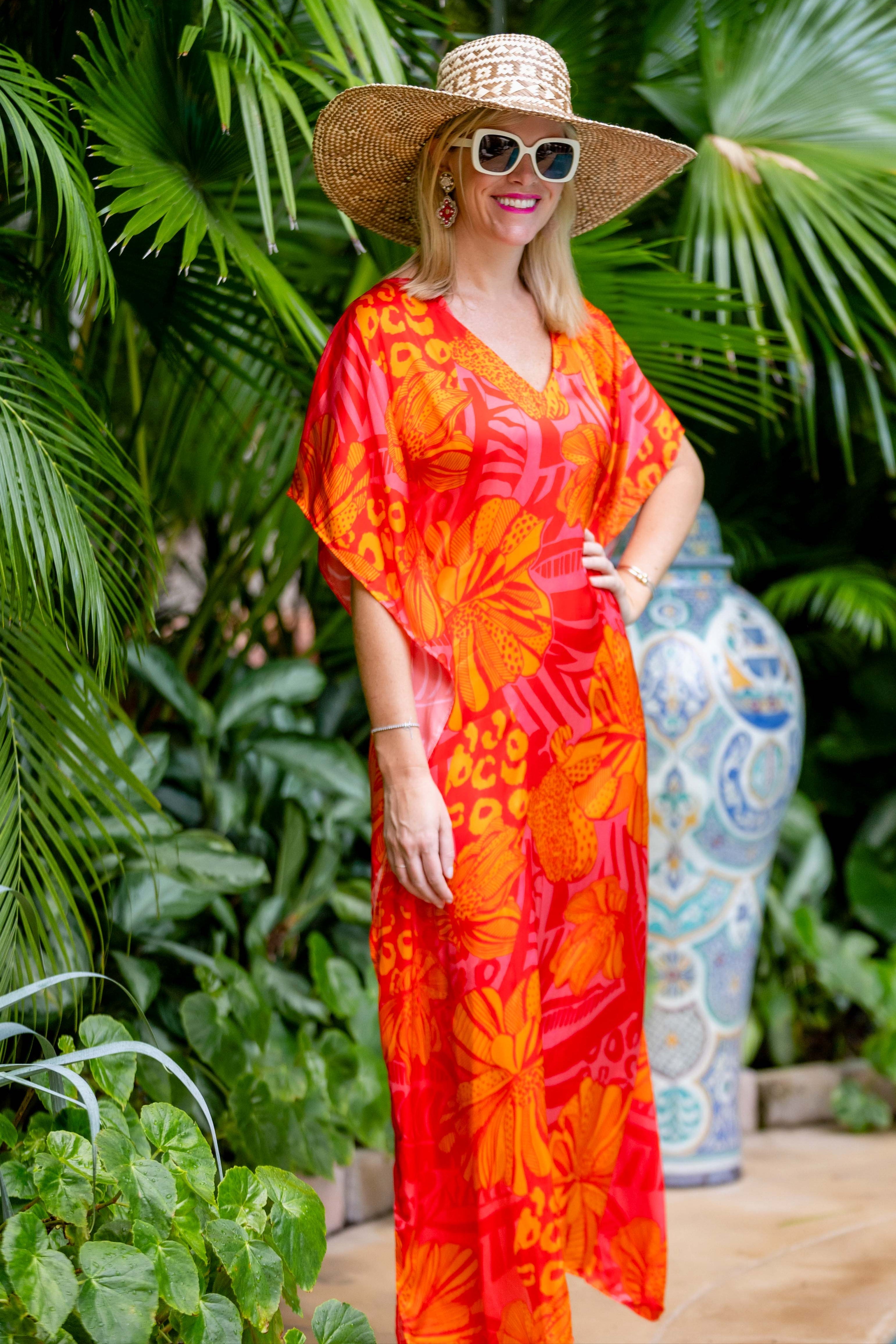 Giovanna Kaftan / Orange Pink Multi