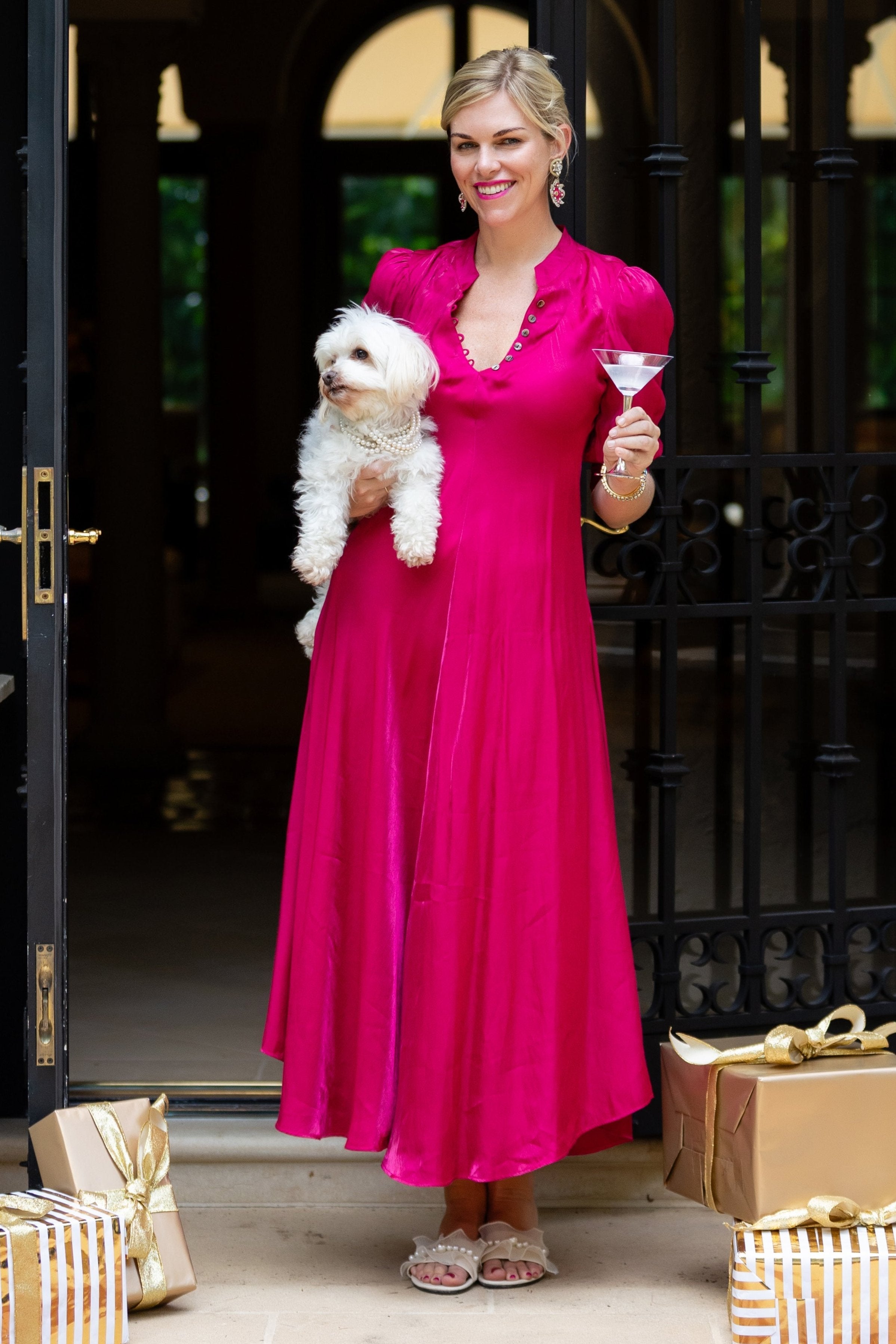 Daphne Dress / Raspberry