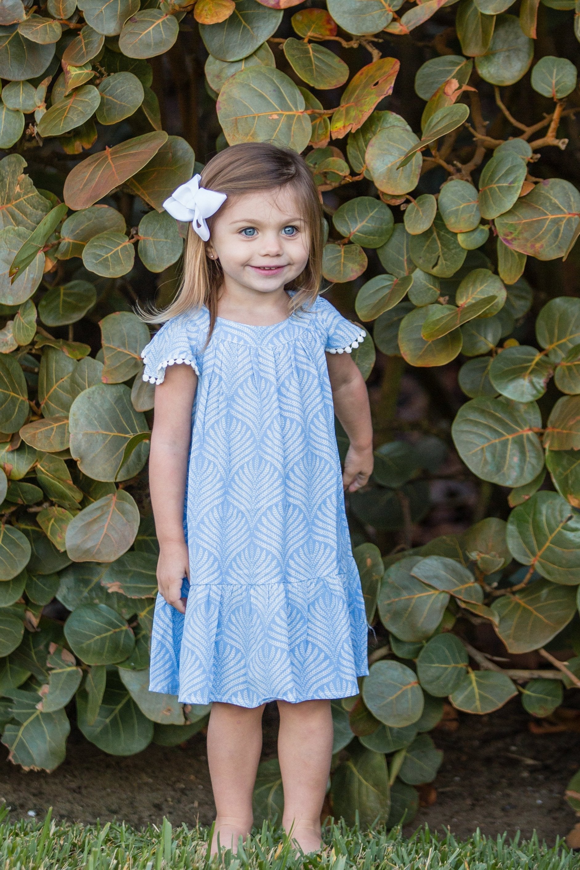 Ellie Dress / Periwinkle Palm
