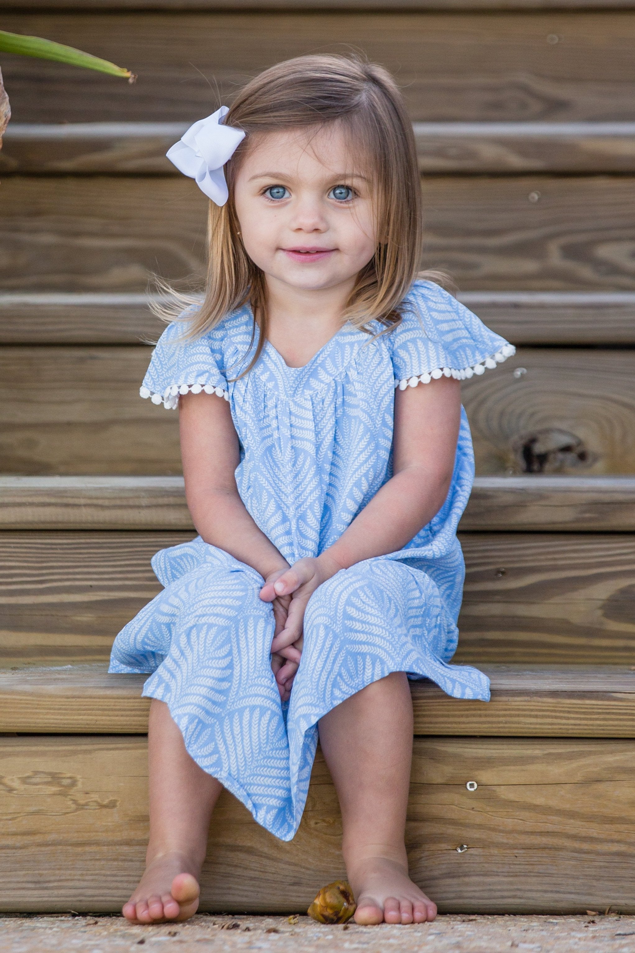 Ellie Dress / Periwinkle Palm