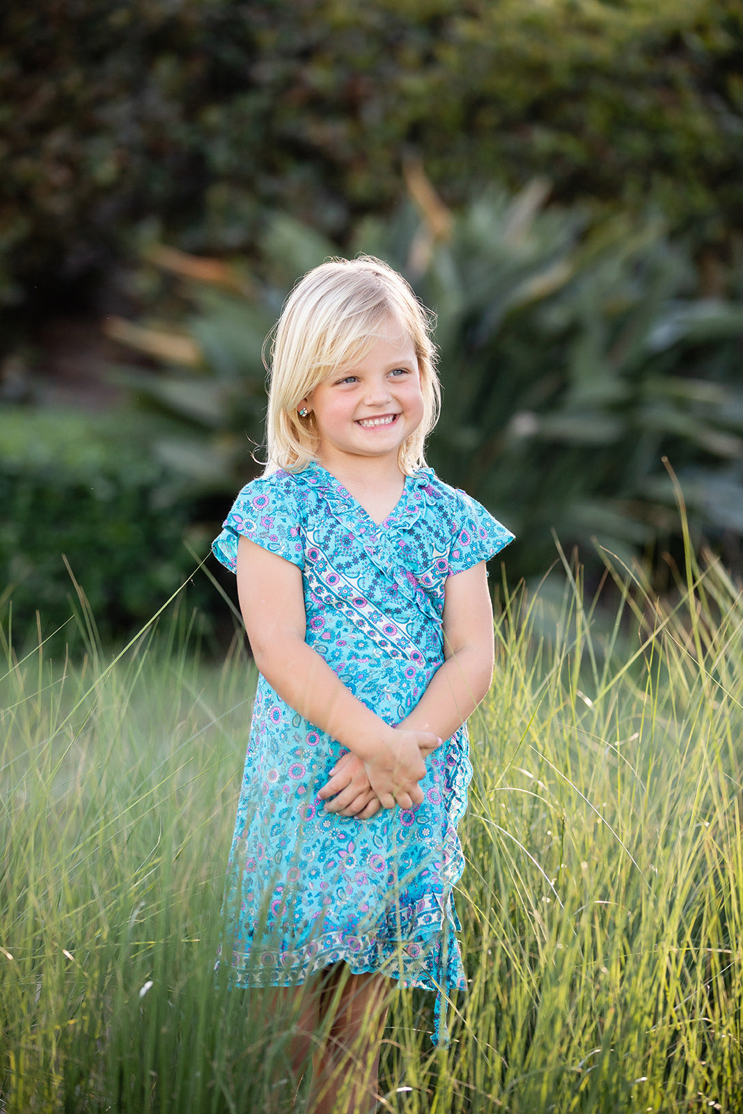 Girl's Voyager Dress / Turquoise