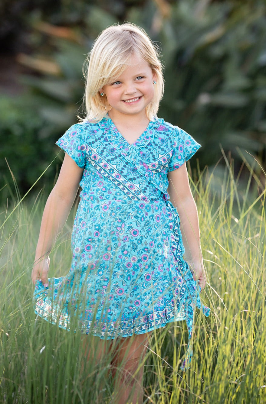 Girl's Voyager Dress / Turquoise