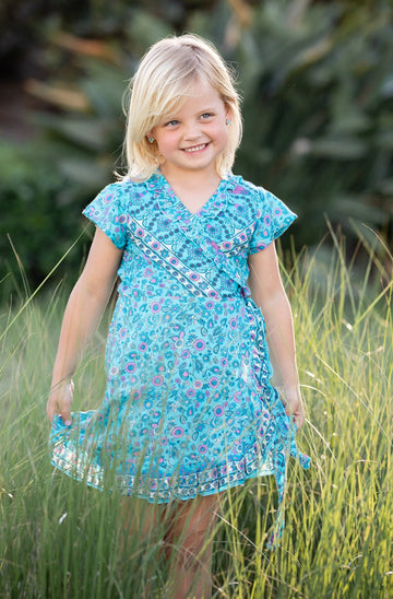 Girl's Voyager Dress / Turquoise