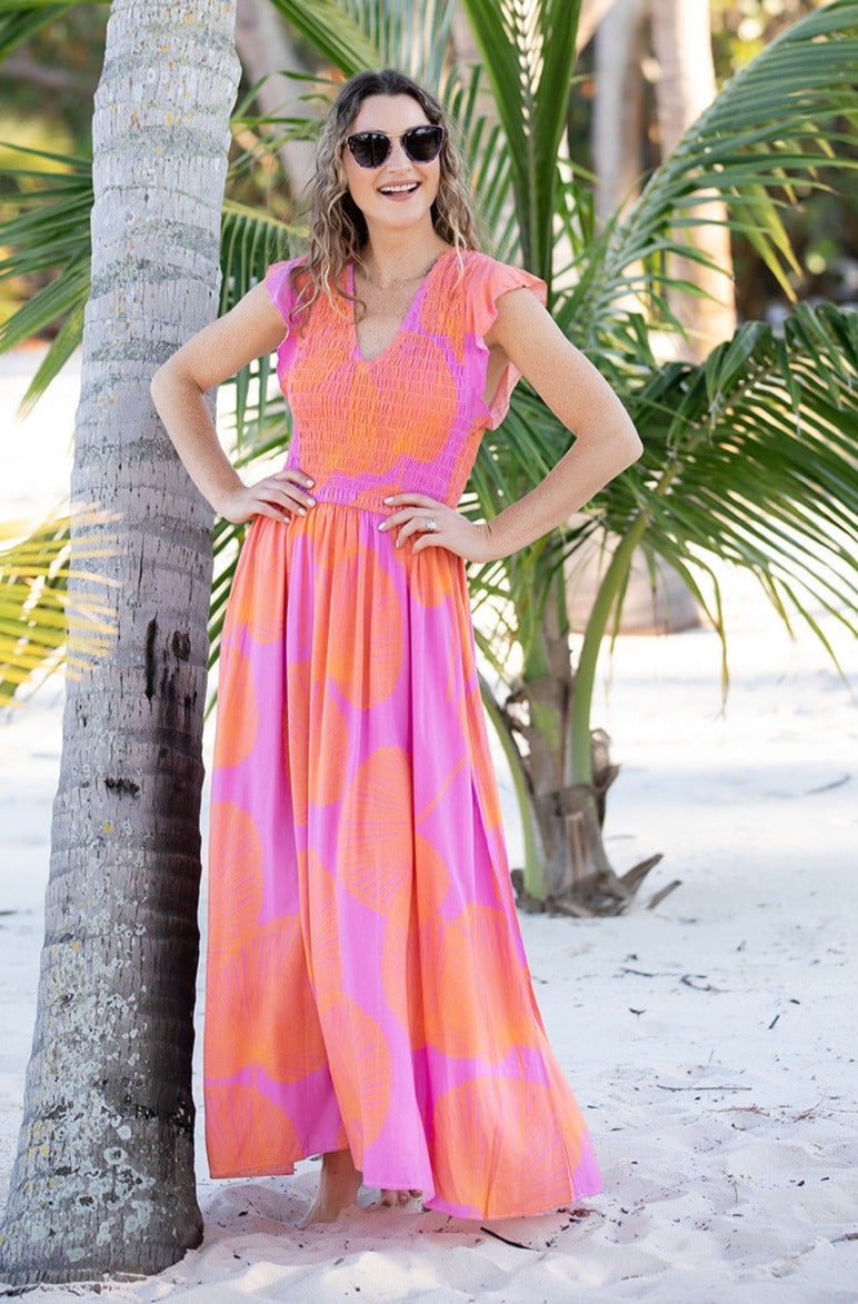 Malibu Dress / Magenta Fan Coral