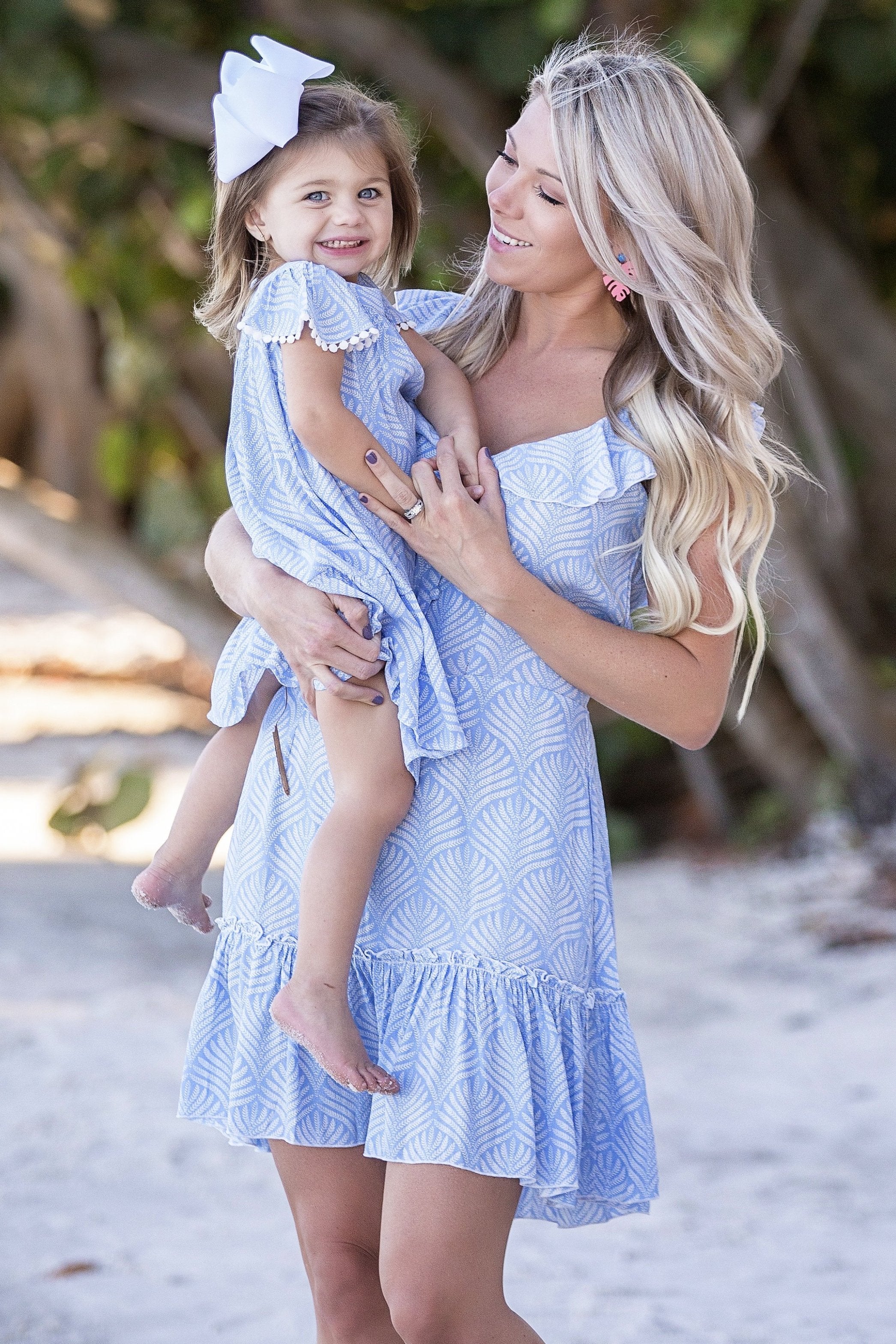 Ellie Dress / Periwinkle Palm
