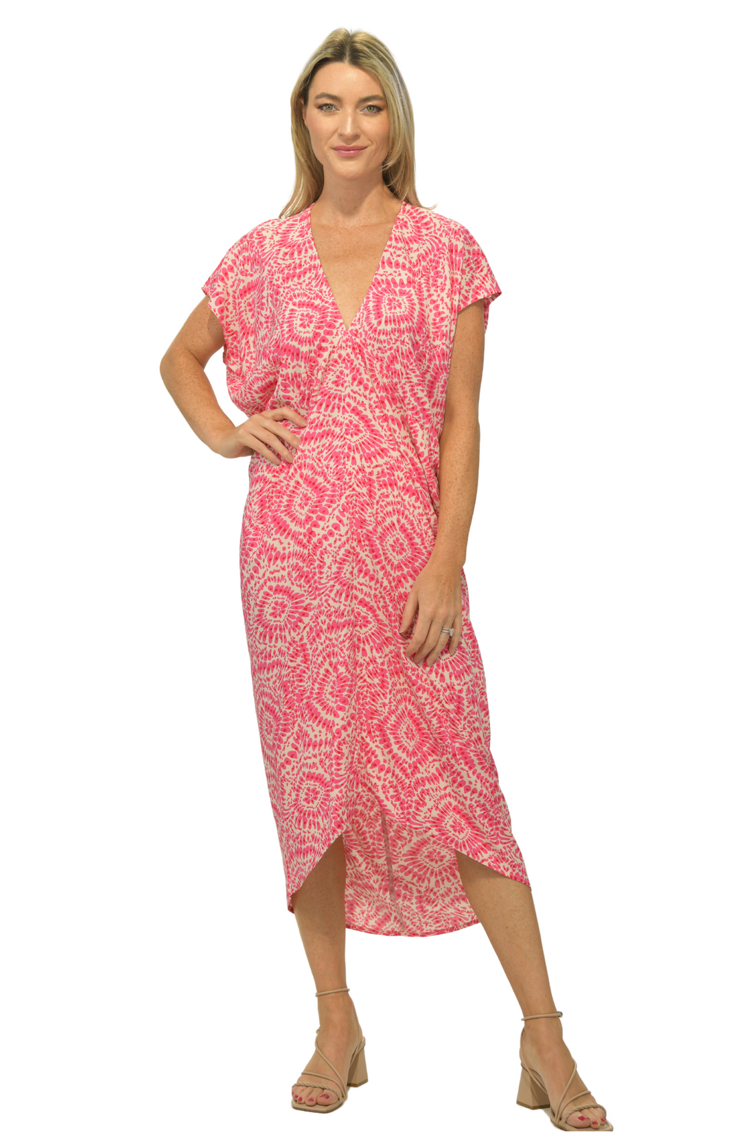 Santorini Kaftan / Cherry Fuchsia