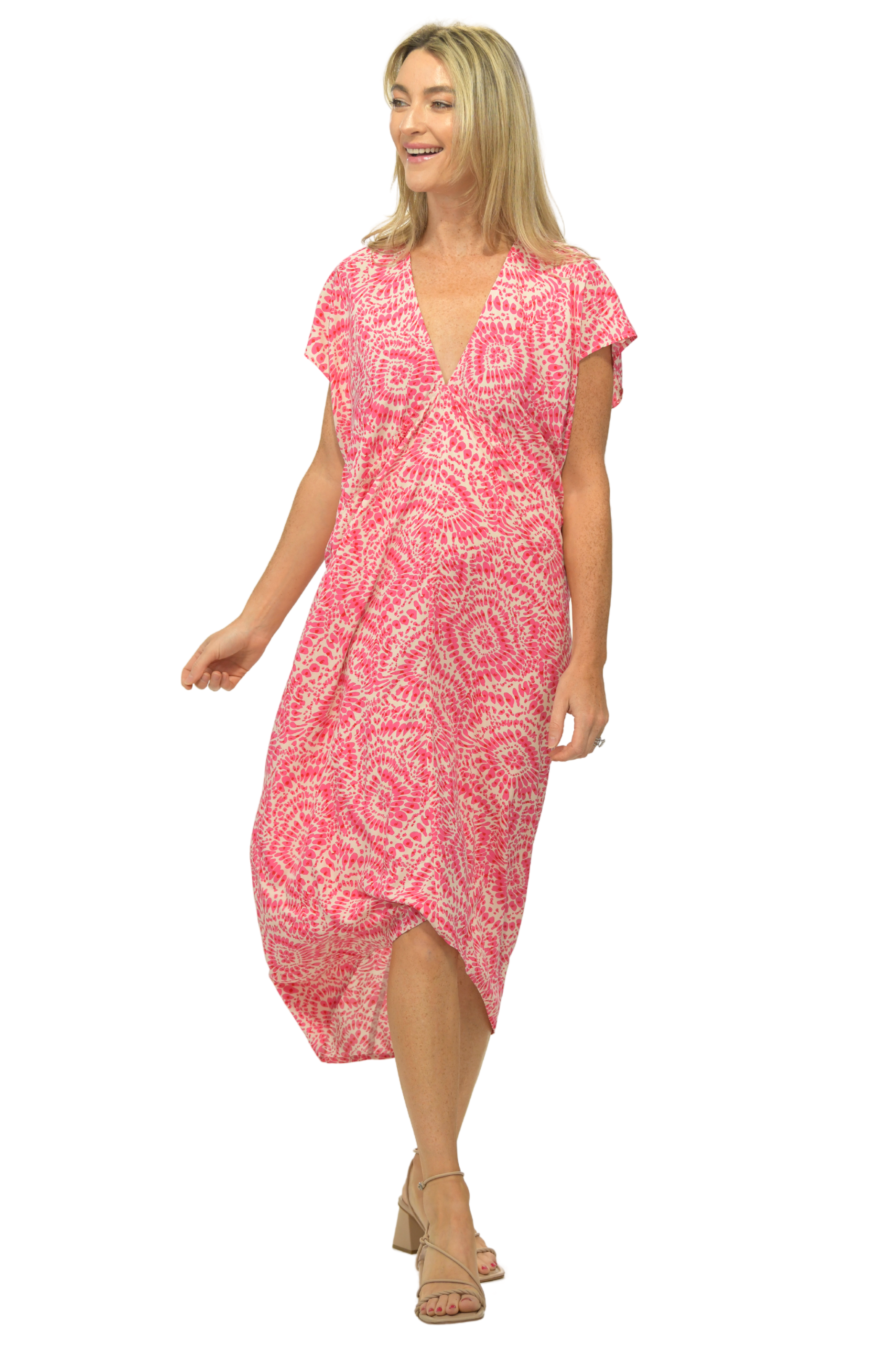 Santorini Kaftan / Cherry Fuchsia