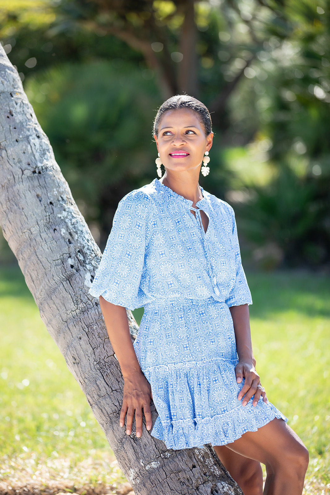 Ibiza Dress / Periwinkle Medallion