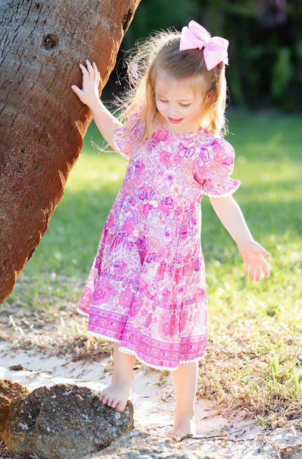 Girl's Annie Dress / Bengal Rose
