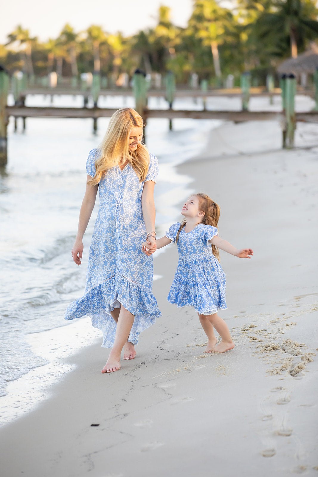 Girl's Annie Dress / Periwinkle Floral