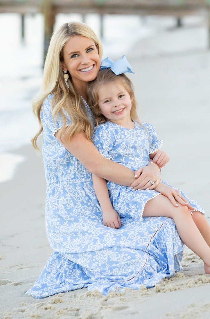 Girl's Annie Dress / Periwinkle Floral