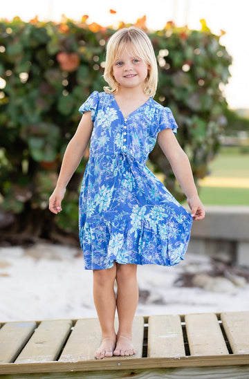 Girl's Rosie Dress / Ocean