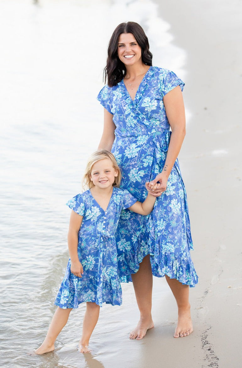 Girl's Rosie Dress / Ocean