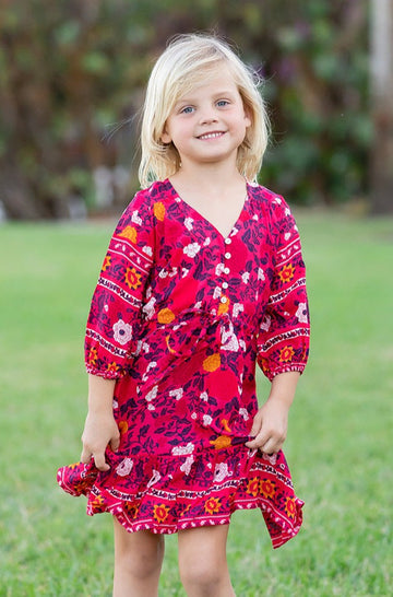Girl's Carrie Dress / Cherry