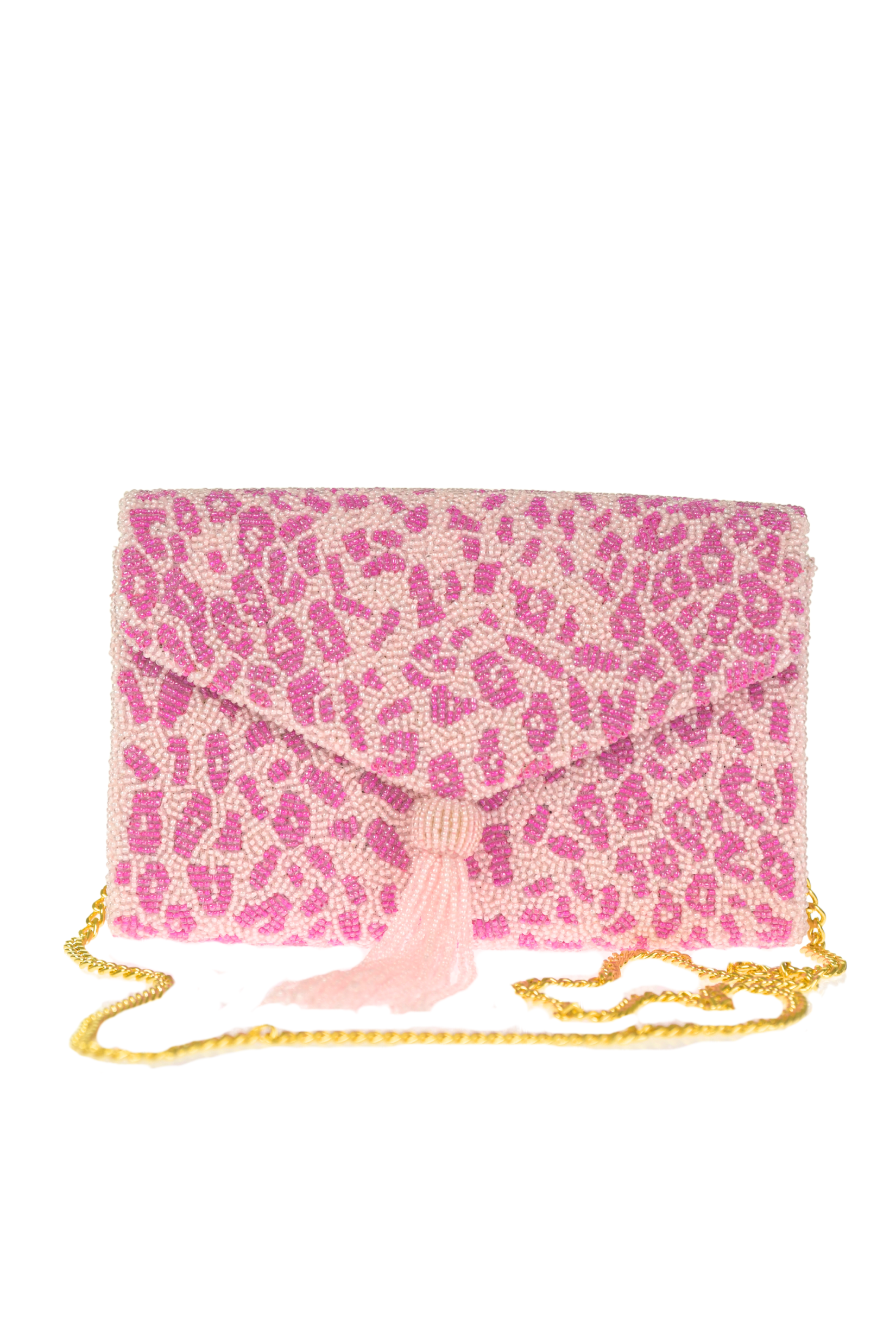 Envelope Clutch / Pink Leopard