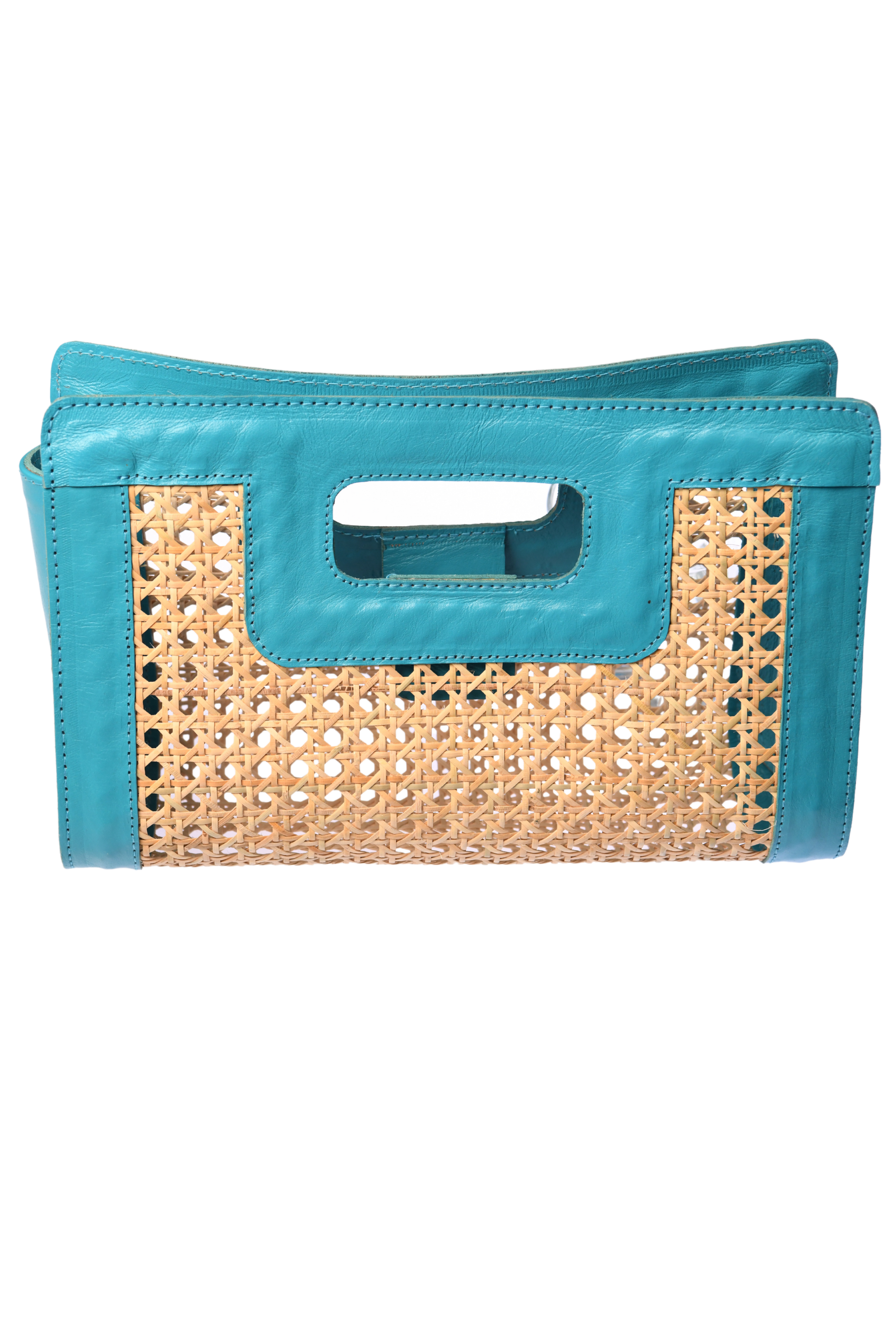 Wicker Clutch / Turquoise