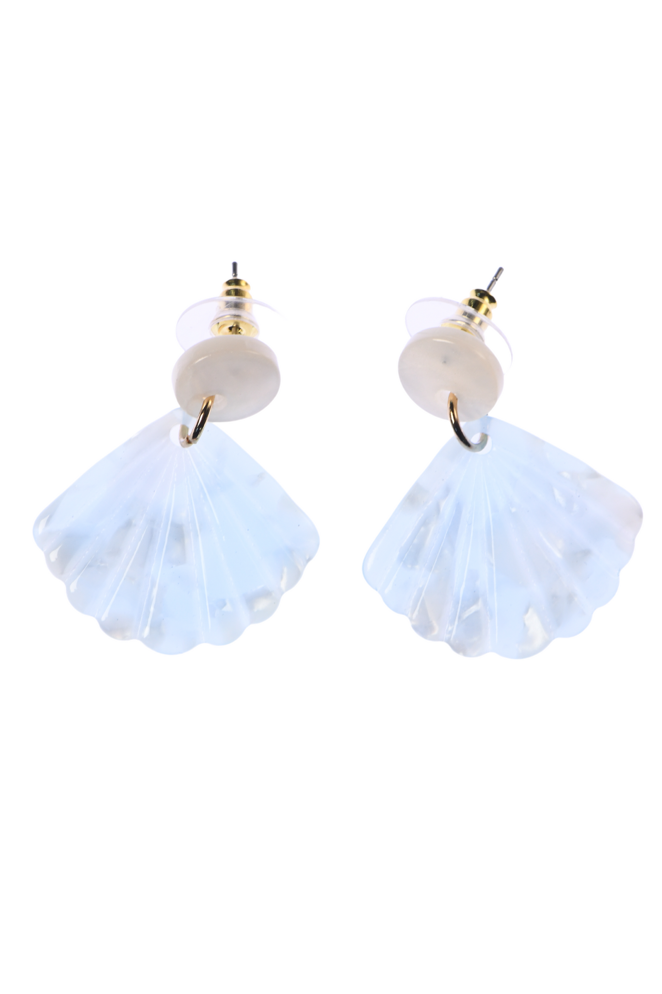 Shell Earrings / Aqua