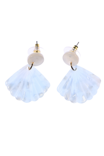 Shell Earrings / Aqua