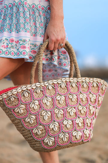Medium Shell Tote / Pink