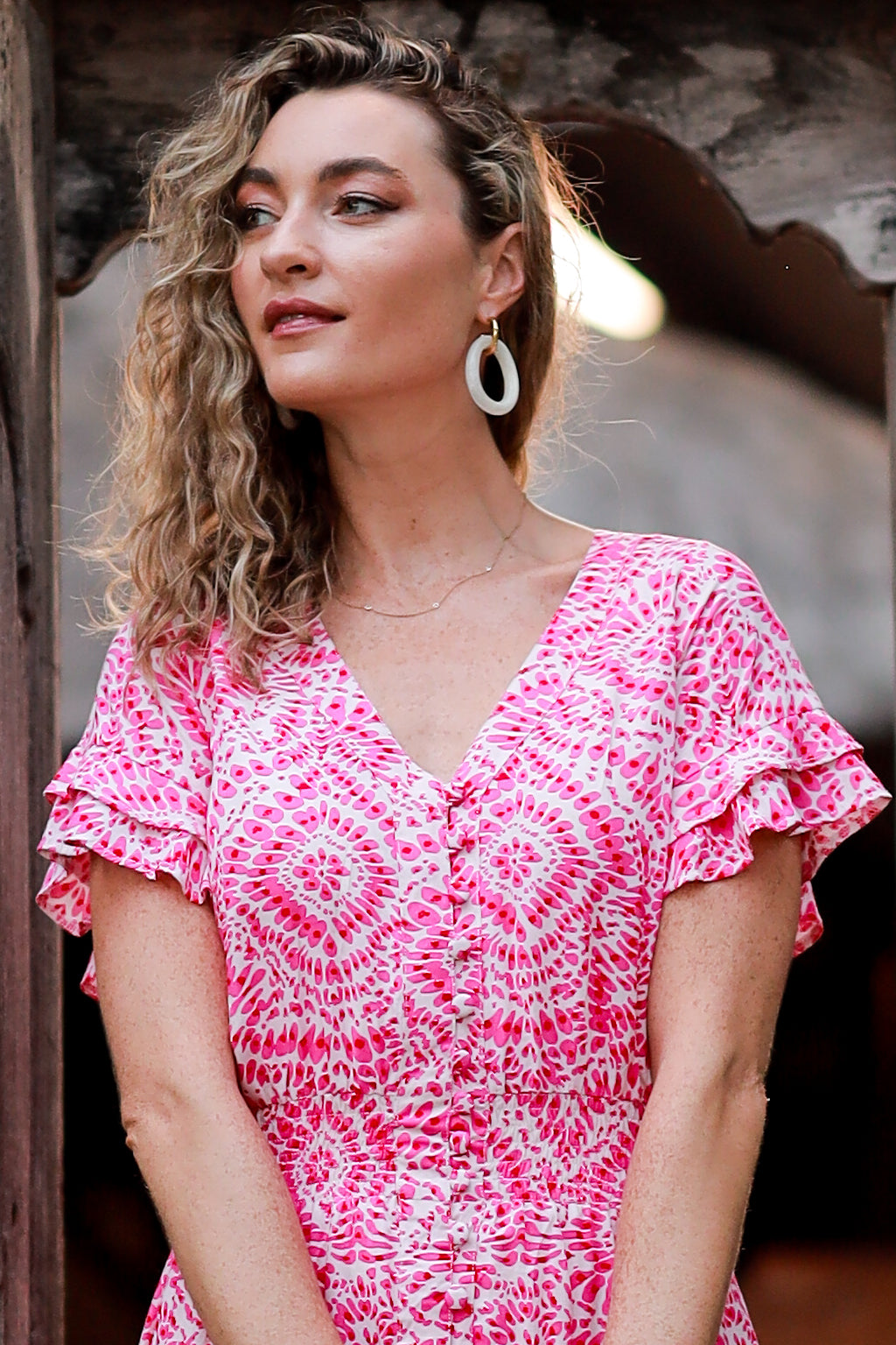 Christina Dress / Cherry Fuchsia