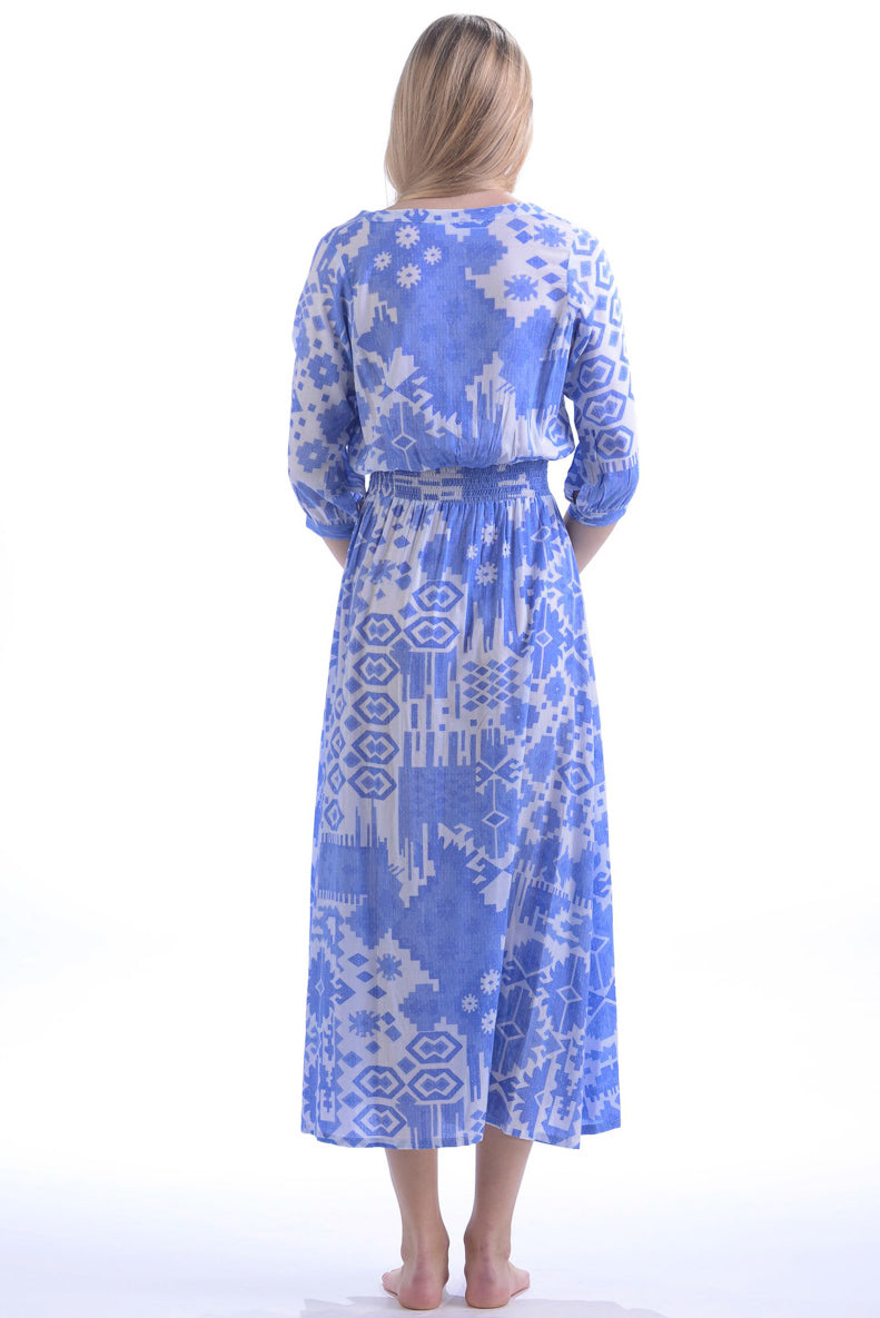 Kelsey Dress / Periwinkle Ikat