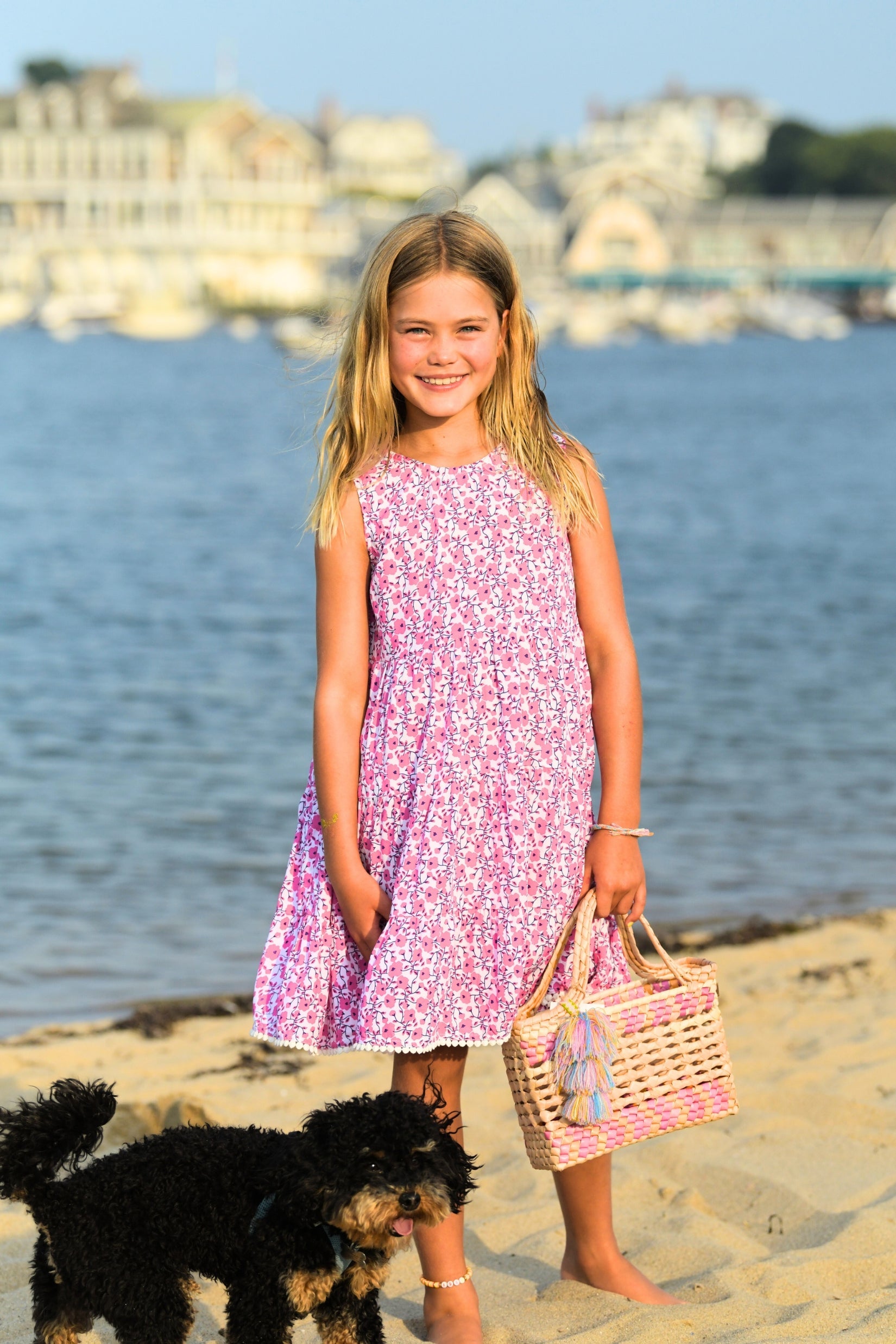Girl's Bella Dress / Pink Poppy