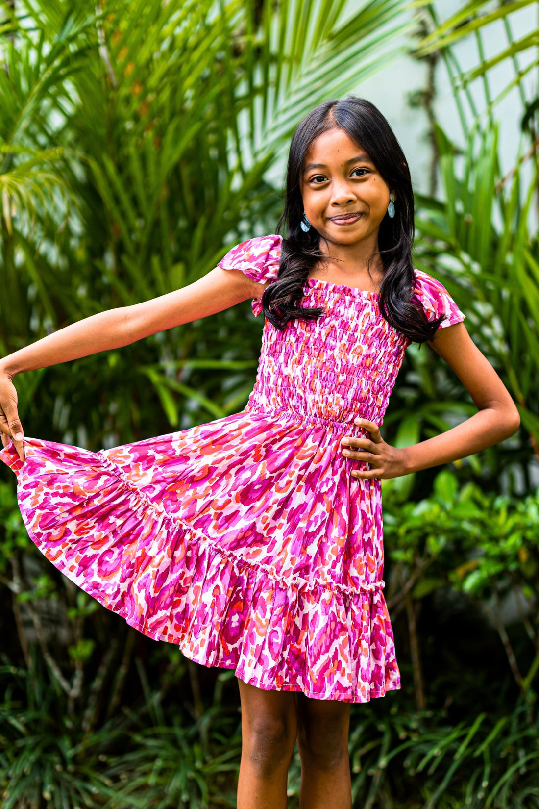 Girl's Matilda Dress / Magenta