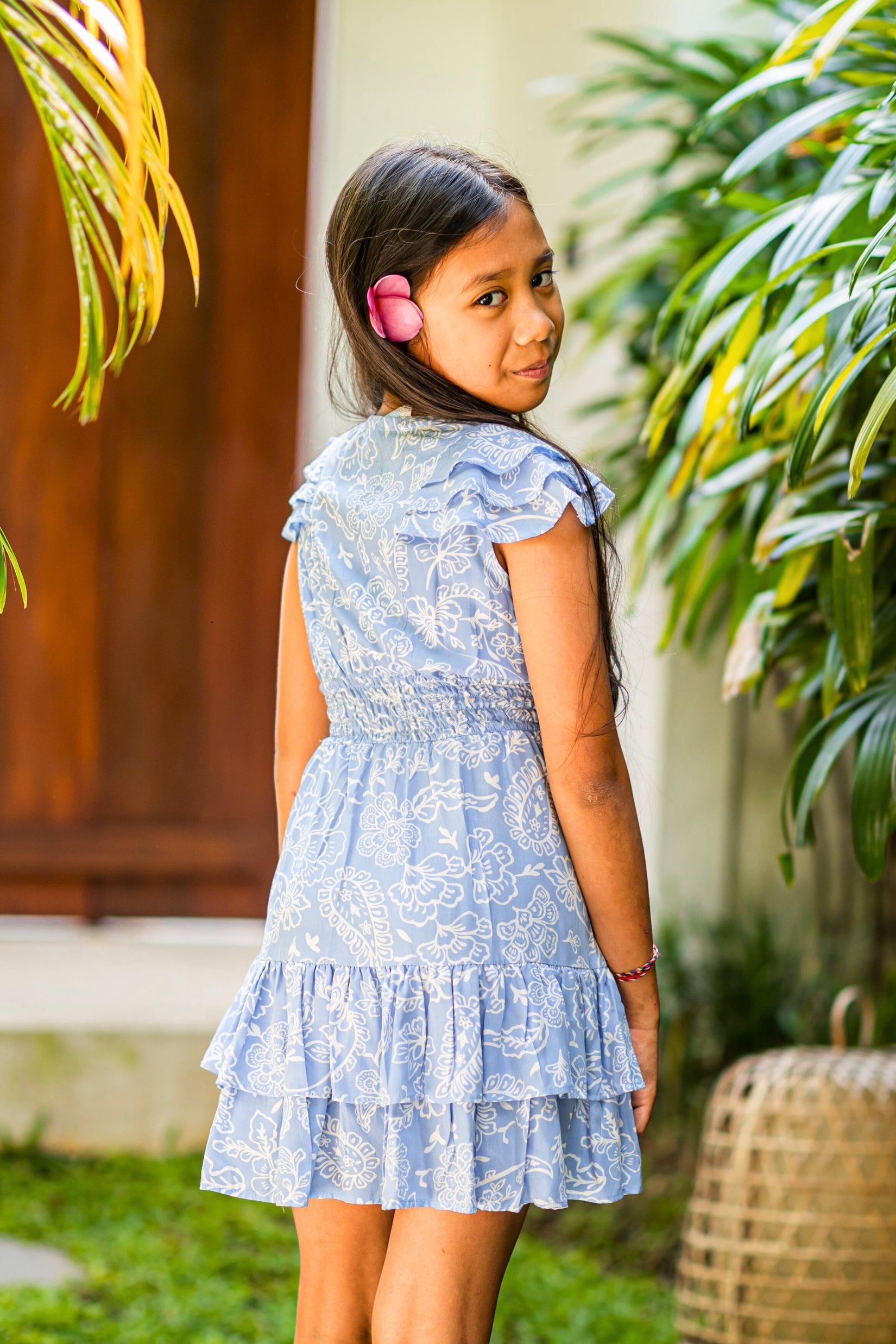 Girl's Zoe Dress / Periwinkle Paisley