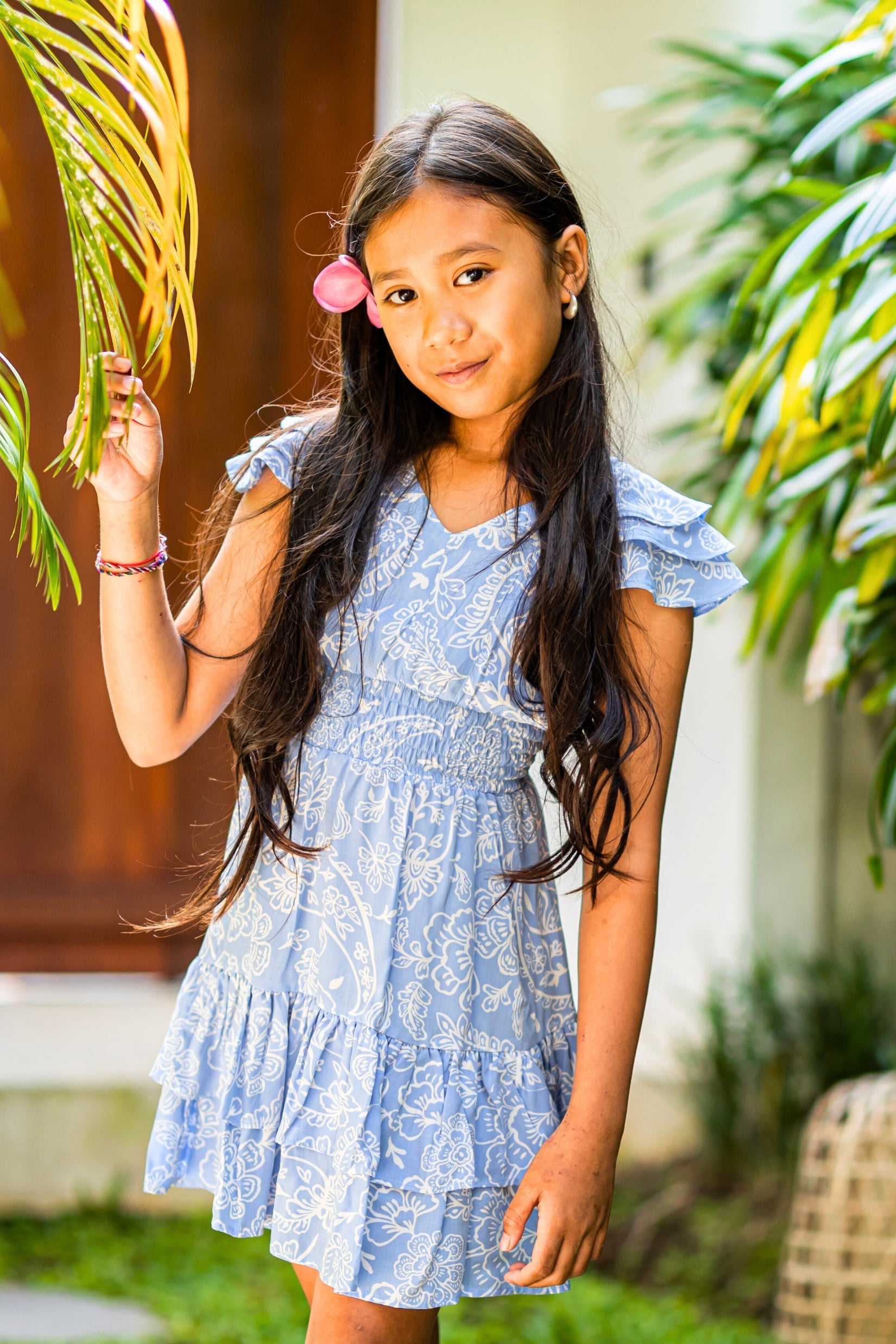 Girl's Zoe Dress / Periwinkle Paisley