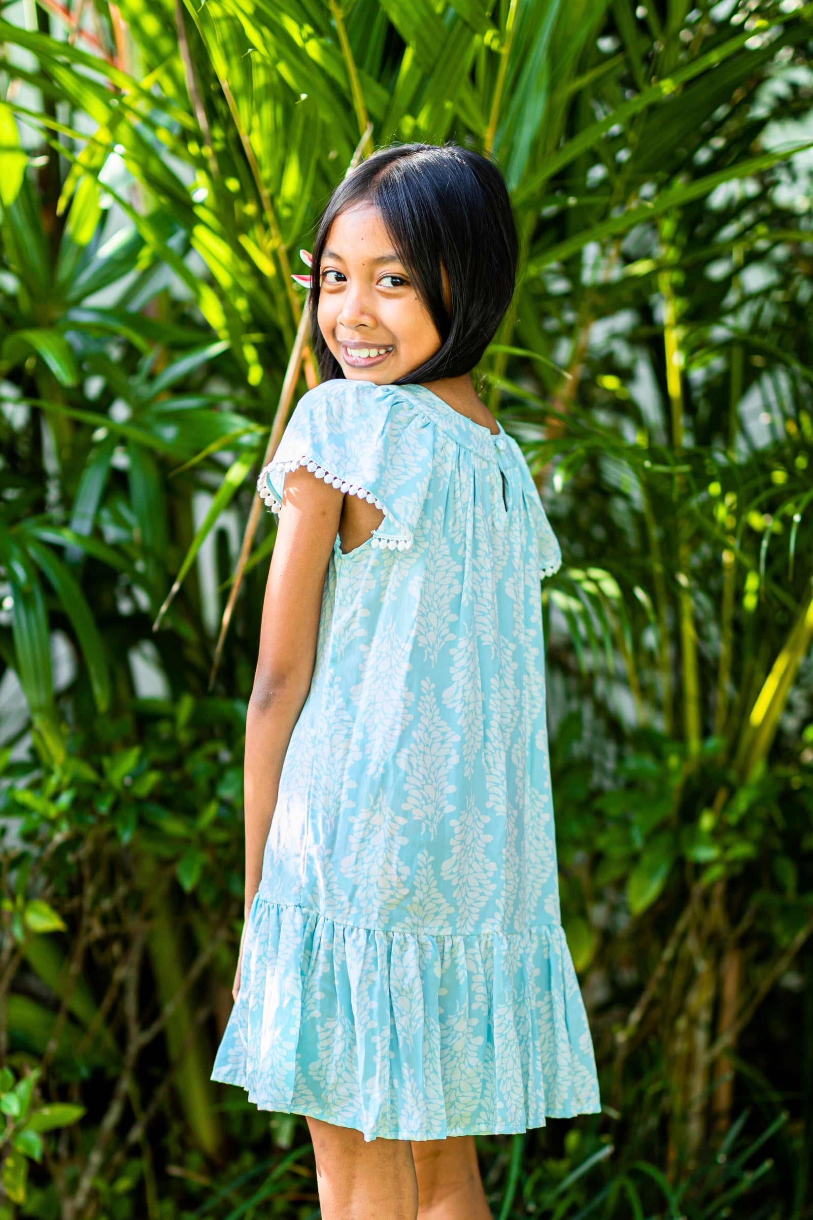 Girl's Ellie Dress / Topaz