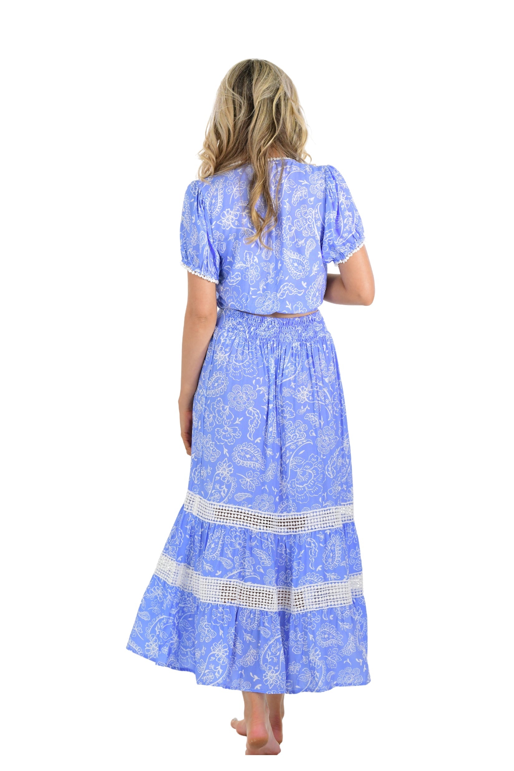 Phoebe Set (Skirt) / Periwinkle Paisley