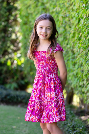 Girl's Matilda Dress / Magenta