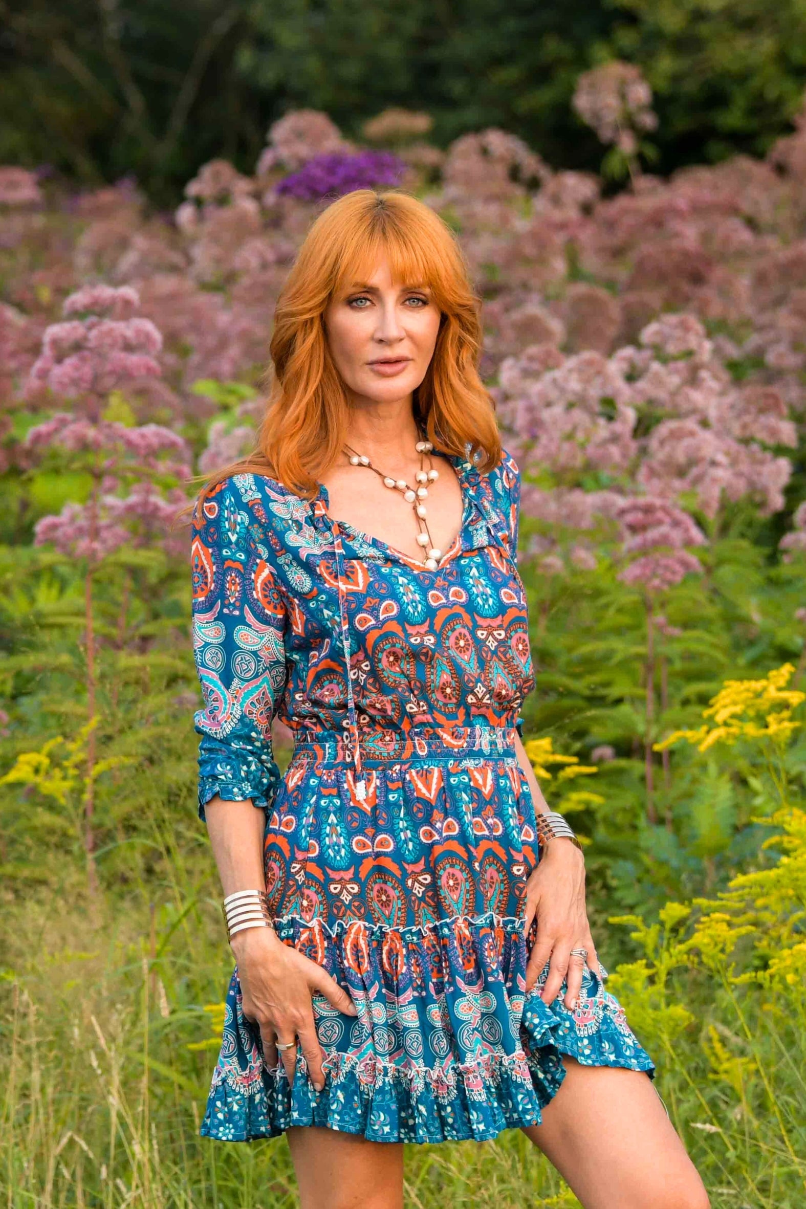 Ibiza Dress / Orange Teal