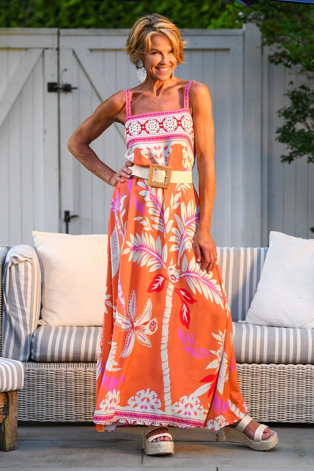 Giselle Dress / Orange Palm