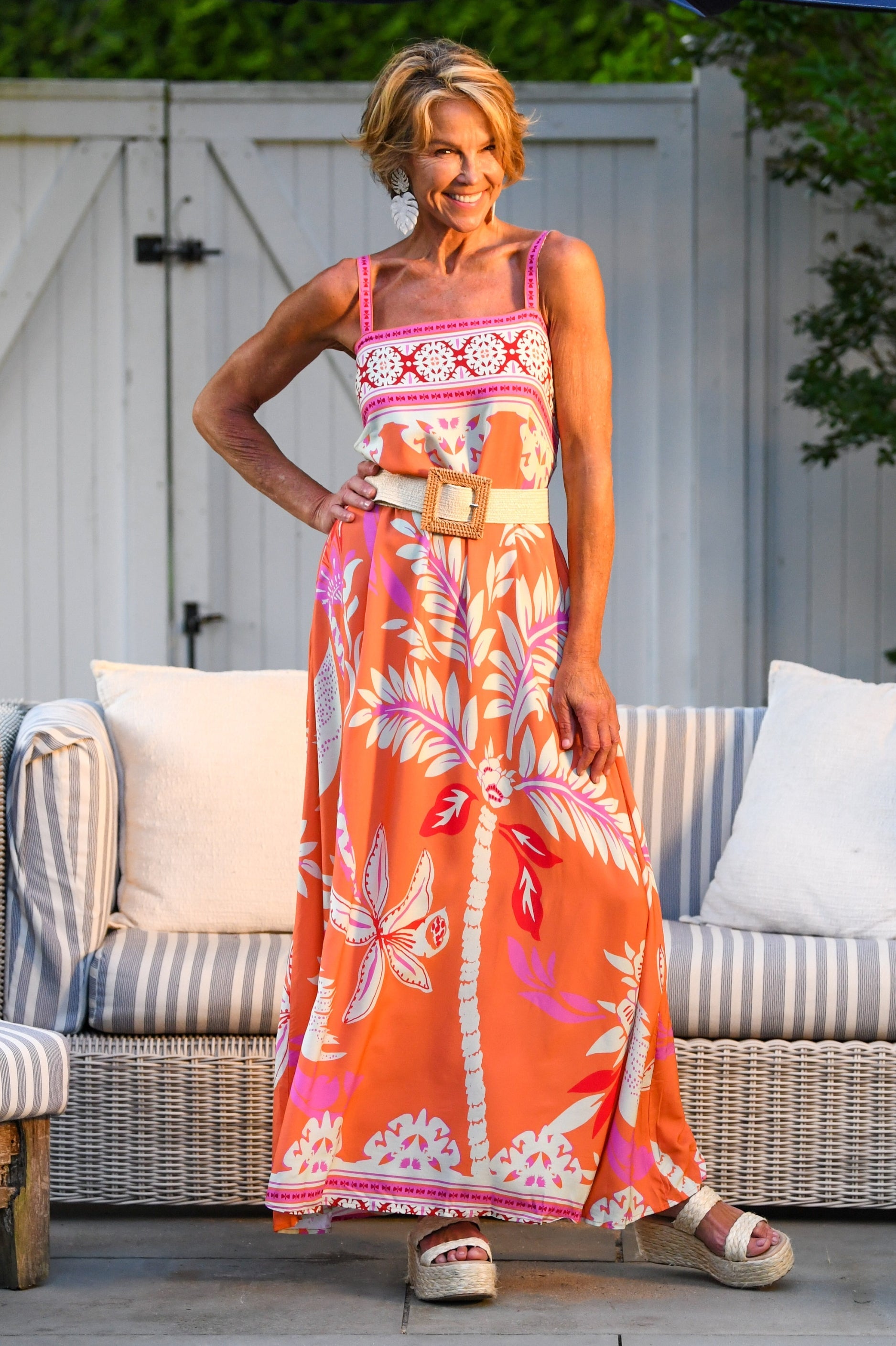 Giselle Dress / Orange Palm