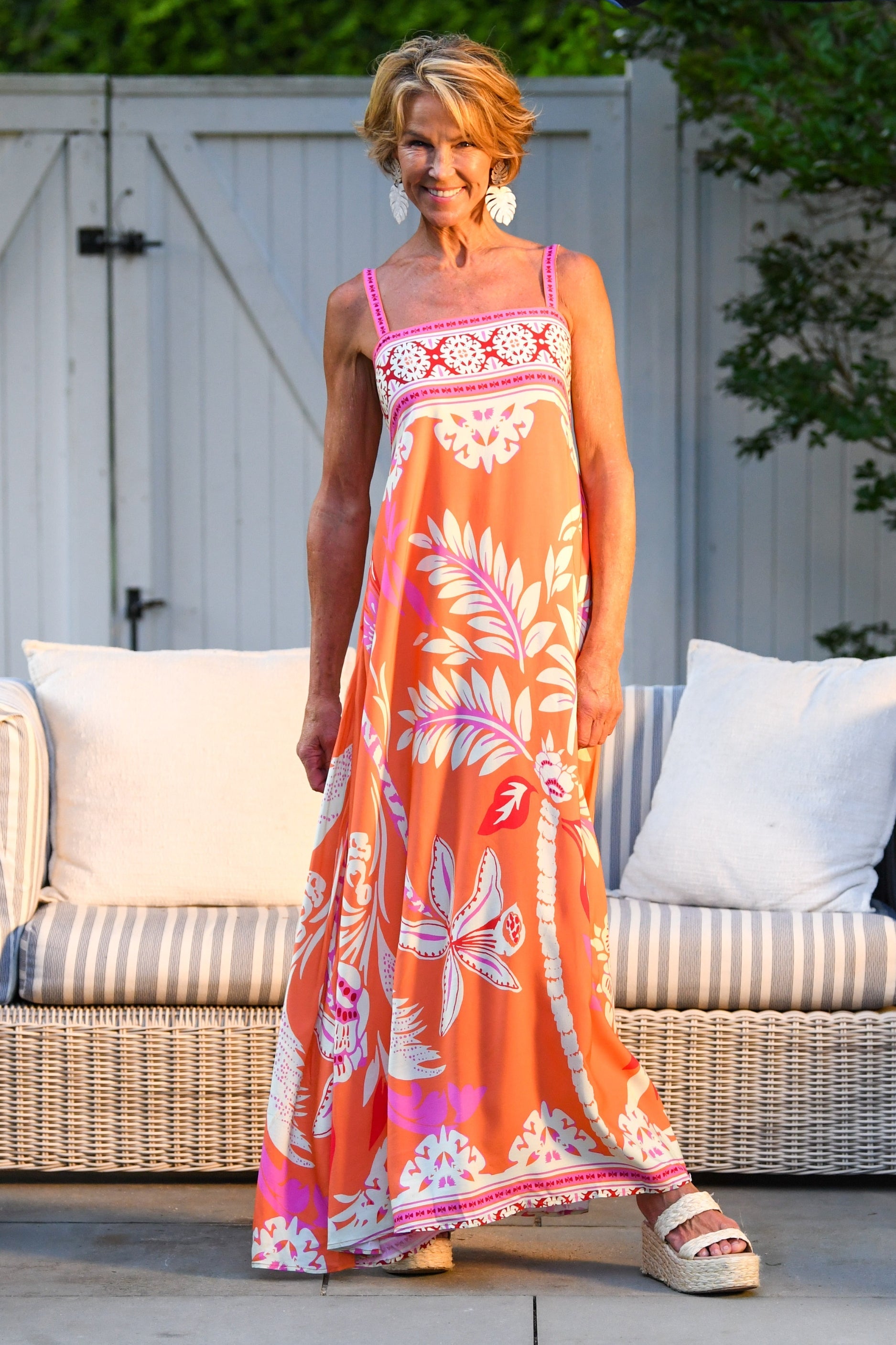 Giselle Dress / Orange Palm
