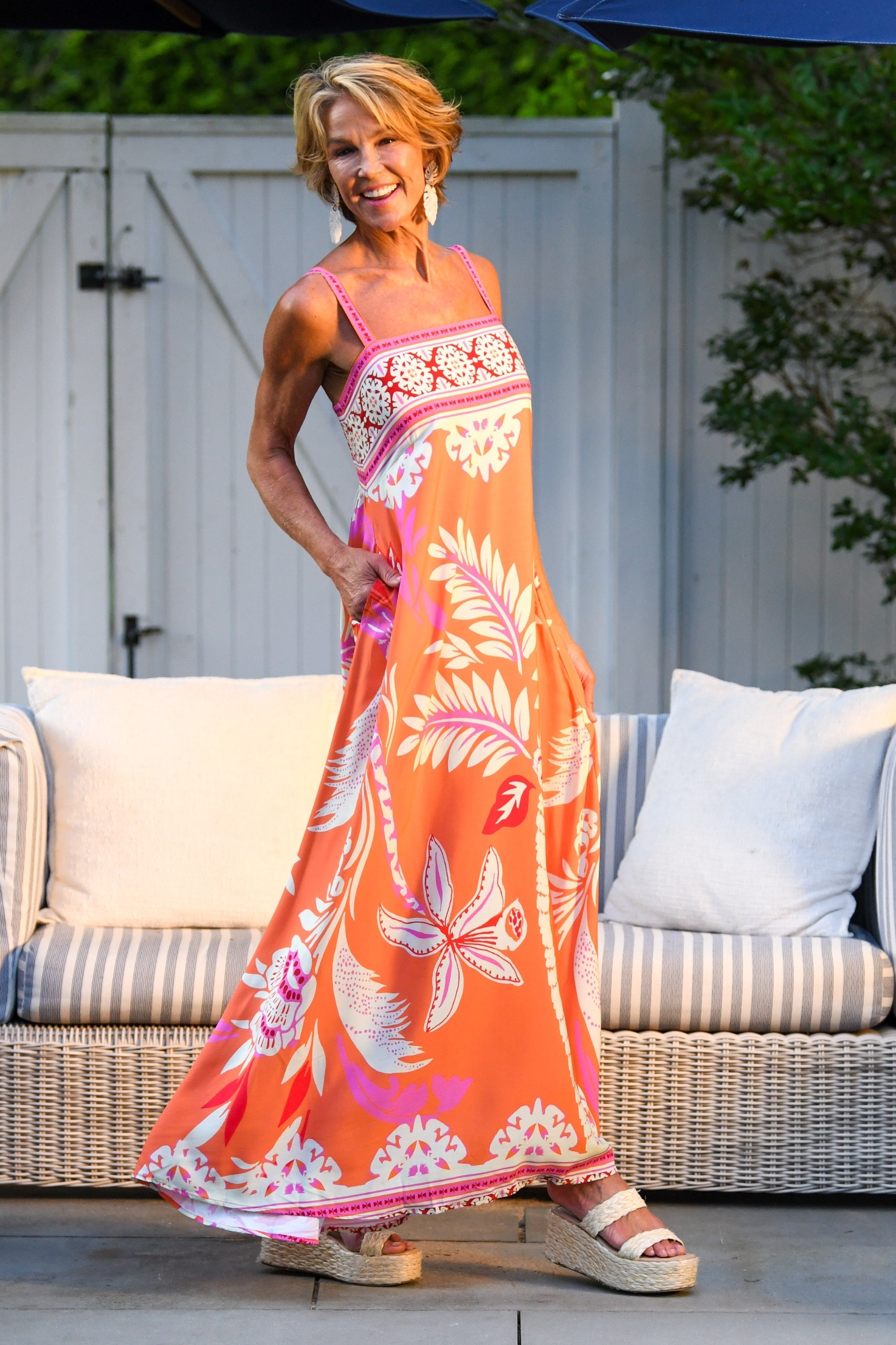 Giselle Dress / Orange Palm
