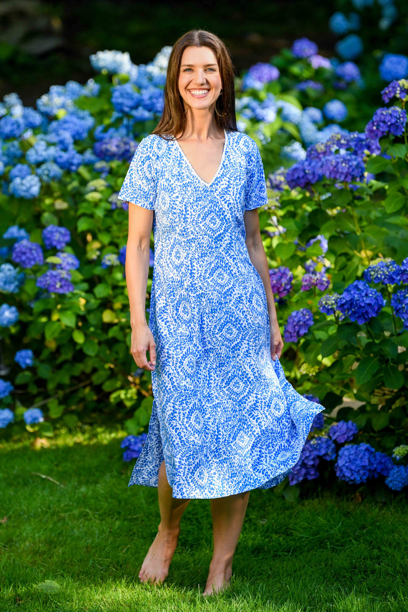 T-Shirt Dress / Blue Firework