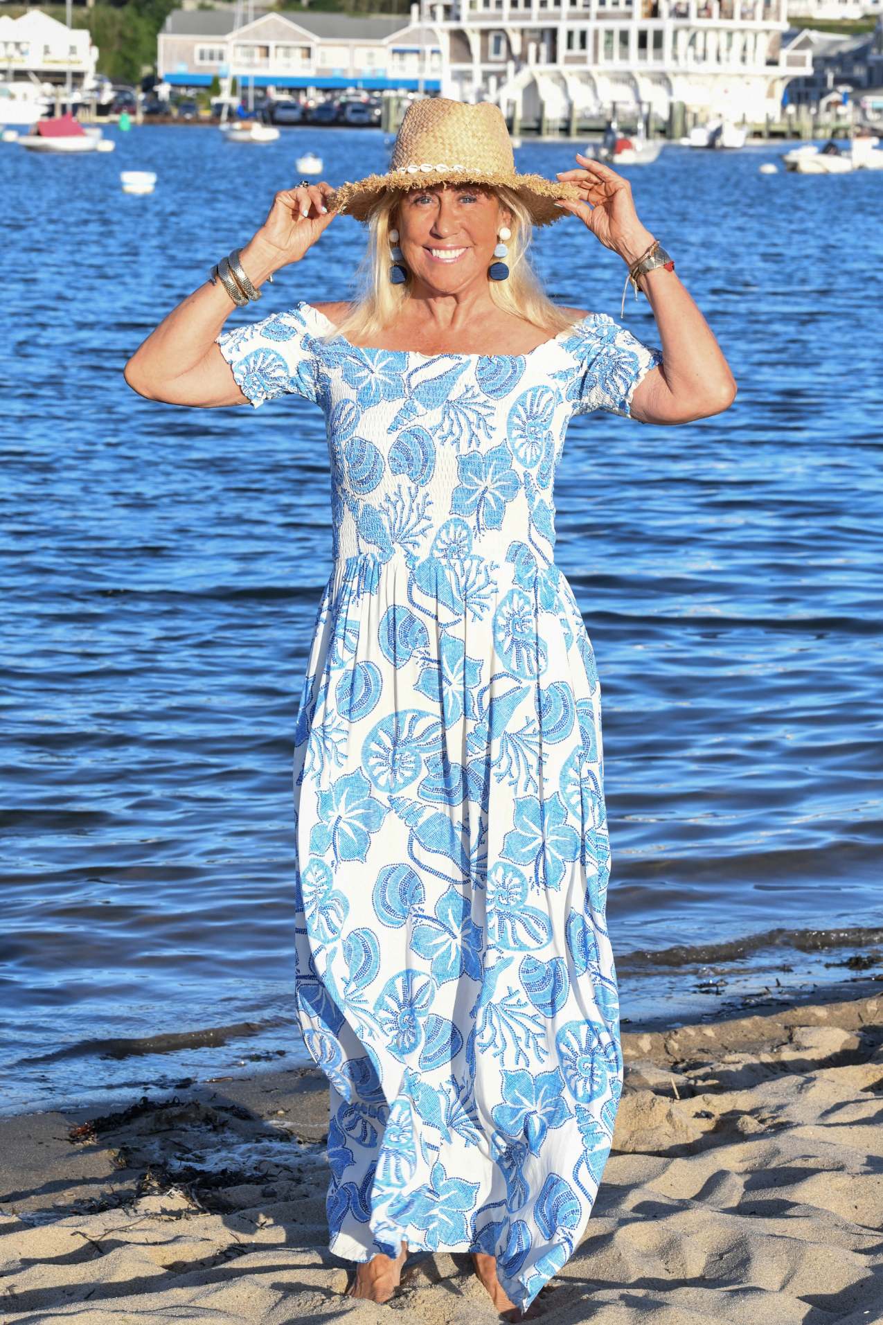 Mystique Dress / Blue Hibiscus