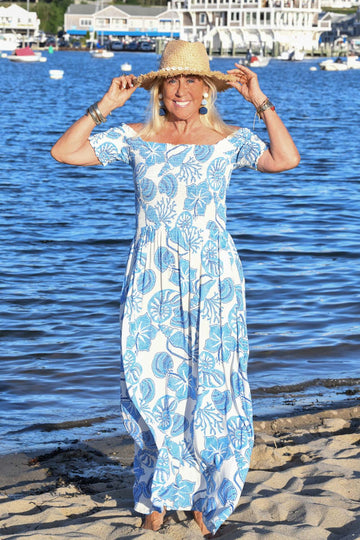 Mystique Dress / Blue Hibiscus